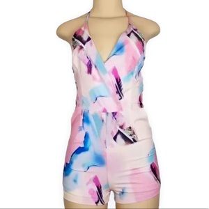 Tea & Cup Watercolor Backless Romper
